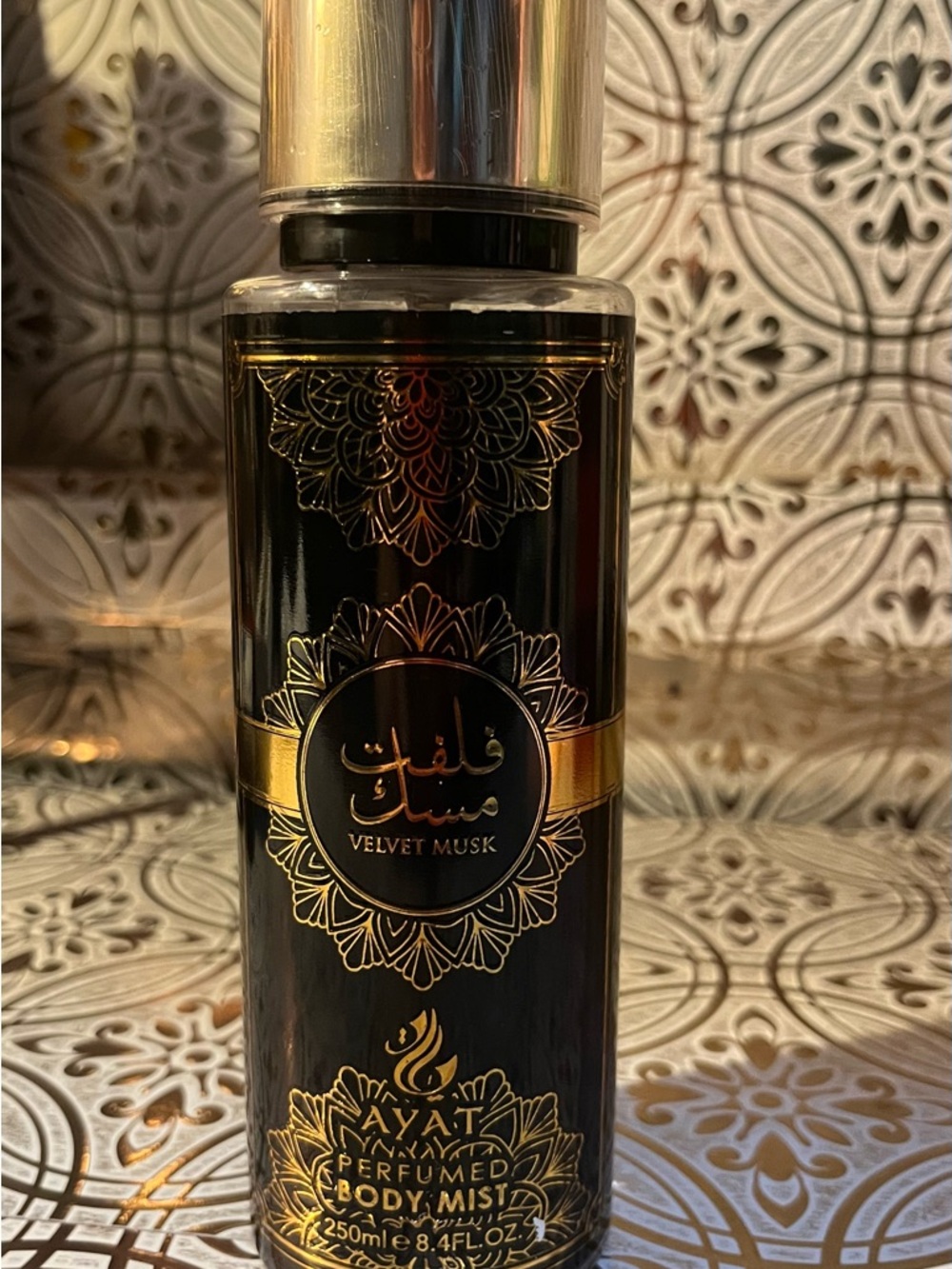Velvet Musk Perfumed Body Mist - Black & Gold